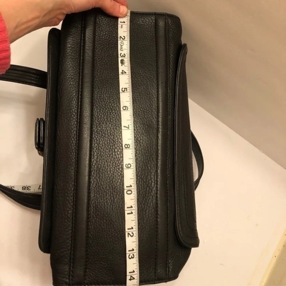 Michael kors vintage black leather satchel bag